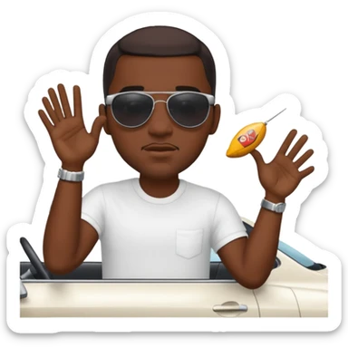 Racist man hitting drake with his car sticker