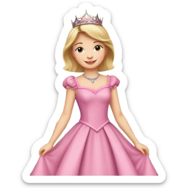 Parisian woman in a princess dress on the Eiffel tower sticker