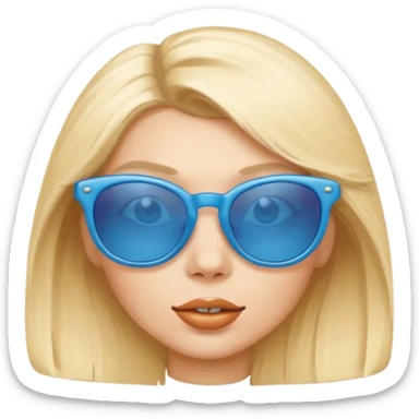 Blondie voy with blue sunglasses sticker