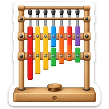wooden glockenspiel instrument sticker