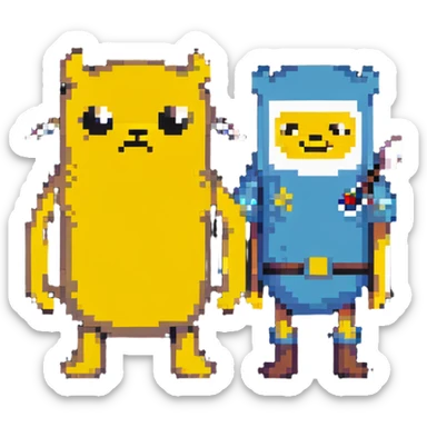 finn and jake from adventure time sticker