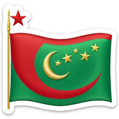 Türkmen flag mi sticker