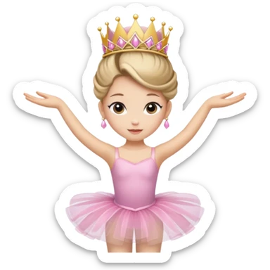 ballet bun princesses sticker