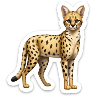 Serval-Genet-Ocelot-Cheetah-hybrid, full body sticker