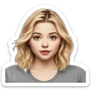 chloë grace moretz wearing tee sticker