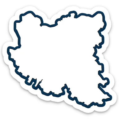 iran map outline sticker