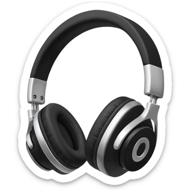 Headphones and asthetic sticker