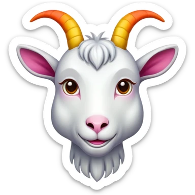 Make a Message with colorful Message is GOAT sticker