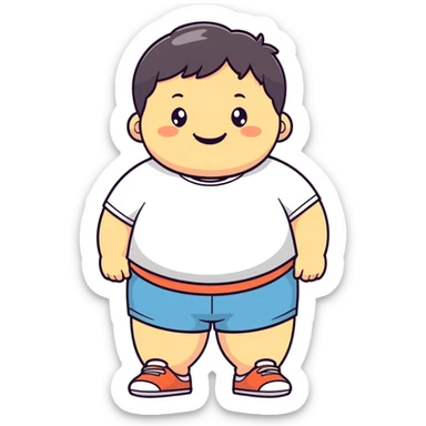Fat kid  sticker