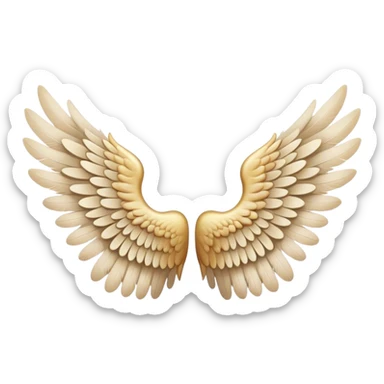 Angel wings beige  sticker