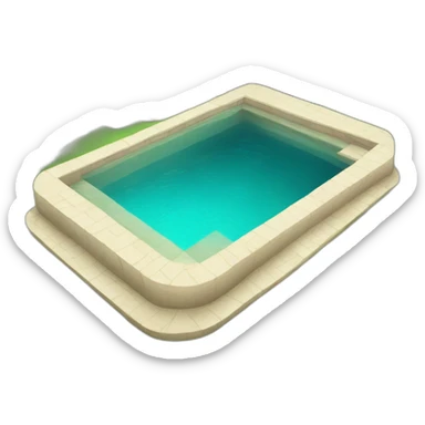 Piscine sous terre naturelle. sticker