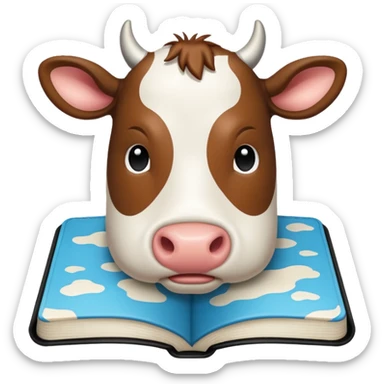 Cow print journal sticker