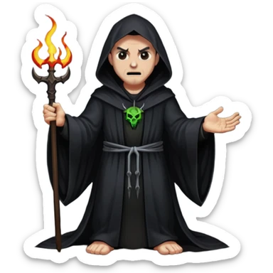 A preacher who's actually a demon.... but Noone knows it yet, in the style of your bleeding skull art. Dark gritty and menacing art style. Like in a doom game, full body sticker