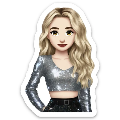 Sparkly outfit Sabrina carpenter  sticker