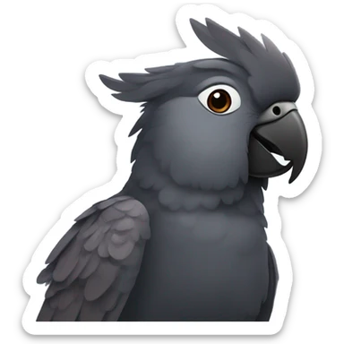 dark brown cockatoo sticker