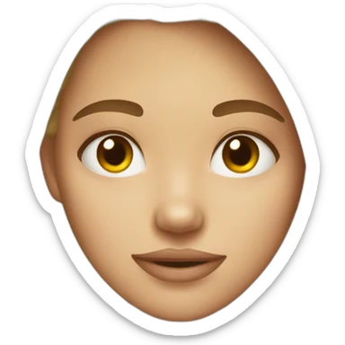 Girl with pimple on forehead sticker