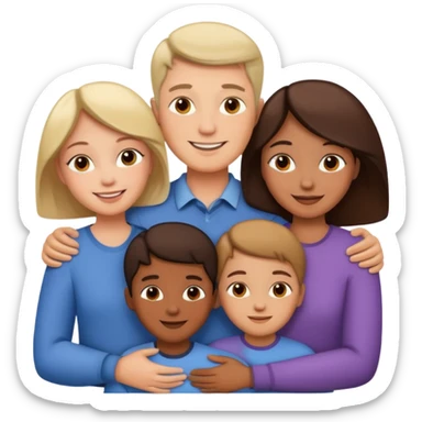 abrazar a mi papa mama he hijo sticker