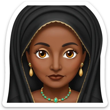 Mature Mexican lady with black veil  sticker