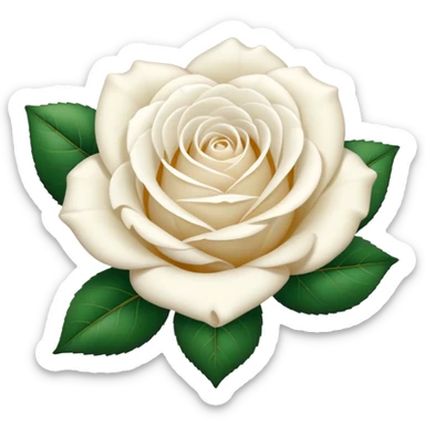 white rose emoji sticker