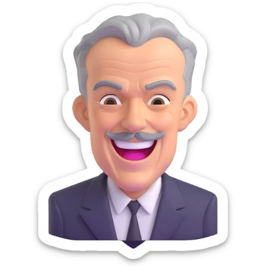 J. Jonah Jameson from Spider-Man laughing sticker