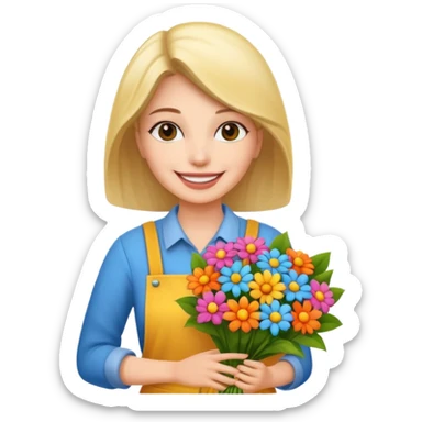 Street Flower Seller woman  sticker