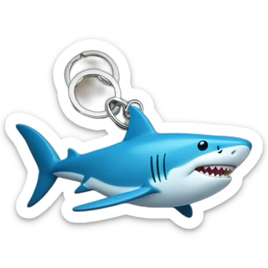 Porte clé-requin sticker
