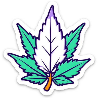 Purple orange cannabis nug sticker