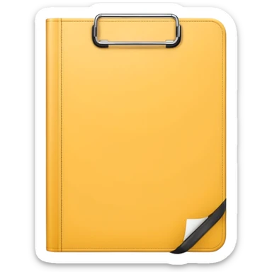 emoji of a simple agenda with a yellow cover and simple details sticker