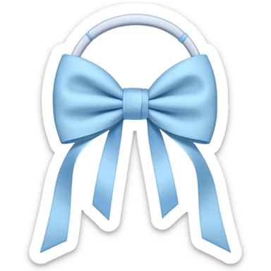 🎧 with pastel blue bows right before the part that covers your ears sticker