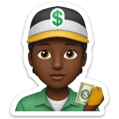 boné com simbolo de $ hype sticker