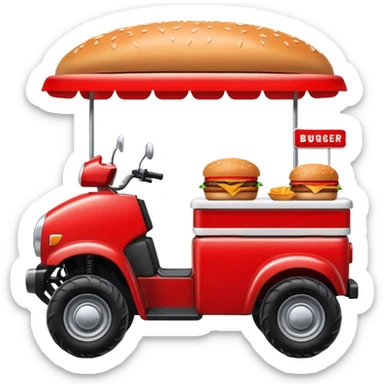 burger stall four wheeler  sticker