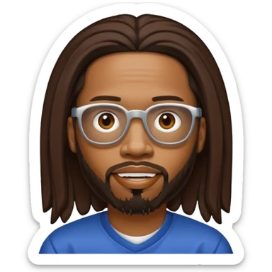 Lil Jon with dark brown hair sticker