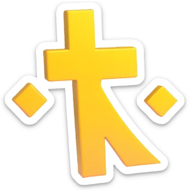 3D style plus sign, shiny and eye-catching sticker