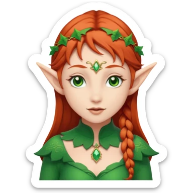 Redhead elf sticker