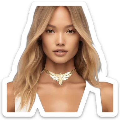 david bellemere bare belly wings choker sticker