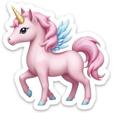 Shiny pastel Ponyta-Diancie-Palkia-Amaura-Aurorus-aesthetic-fusion sticker