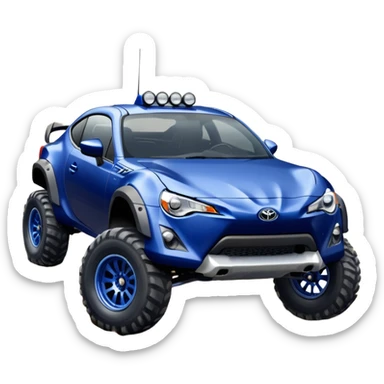 Long wheelbase widened pearly midnight snow dark blue 2nd generation 2025 Toyota 86 off-road racer sticker