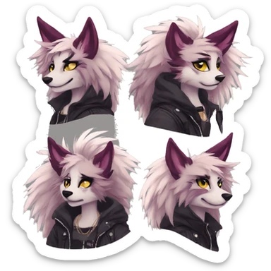Edgy punk anthro furry by Falvie, LiLaiRa, griffsnuff, AngieWolf sticker