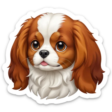 Cavalier king charles spaniel tricolor sticker