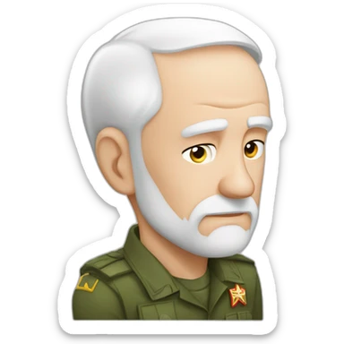 Russian hero Alyosha Popovich is lost in thought and scratching his head with his hand sticker