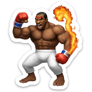Mike tyson and street fighter's balrog sticker
