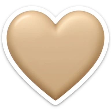 Beige heart sticker