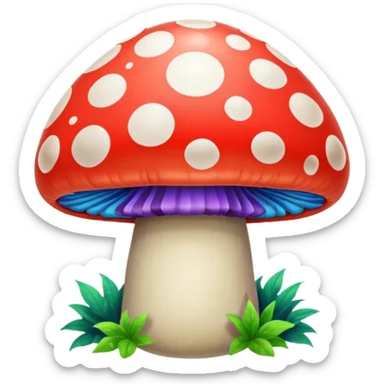  psychedelic party mushroom  sticker