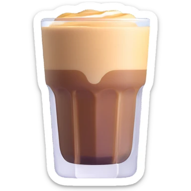 Small 4.5 ounce Gibraltar glass with cortado espresso drink, correctly sized small tumbler glass with espresso and milk sticker