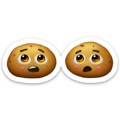 two potatoes watching movie sticker