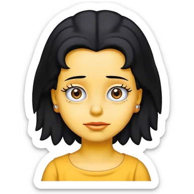 Lisa Simpson with black hair sticker