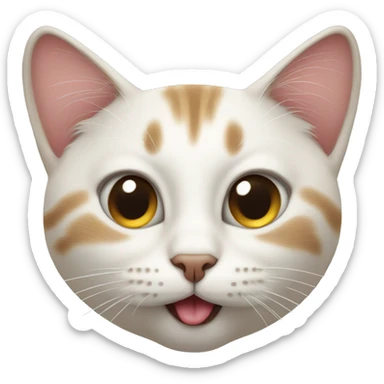 cat sticking out its tongue sticker