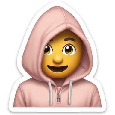 A pink hoodie sticker