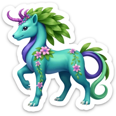 Suicune-Meganium-fusion (full body) sticker