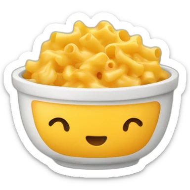 macaroni and cheese in a bowl sticker